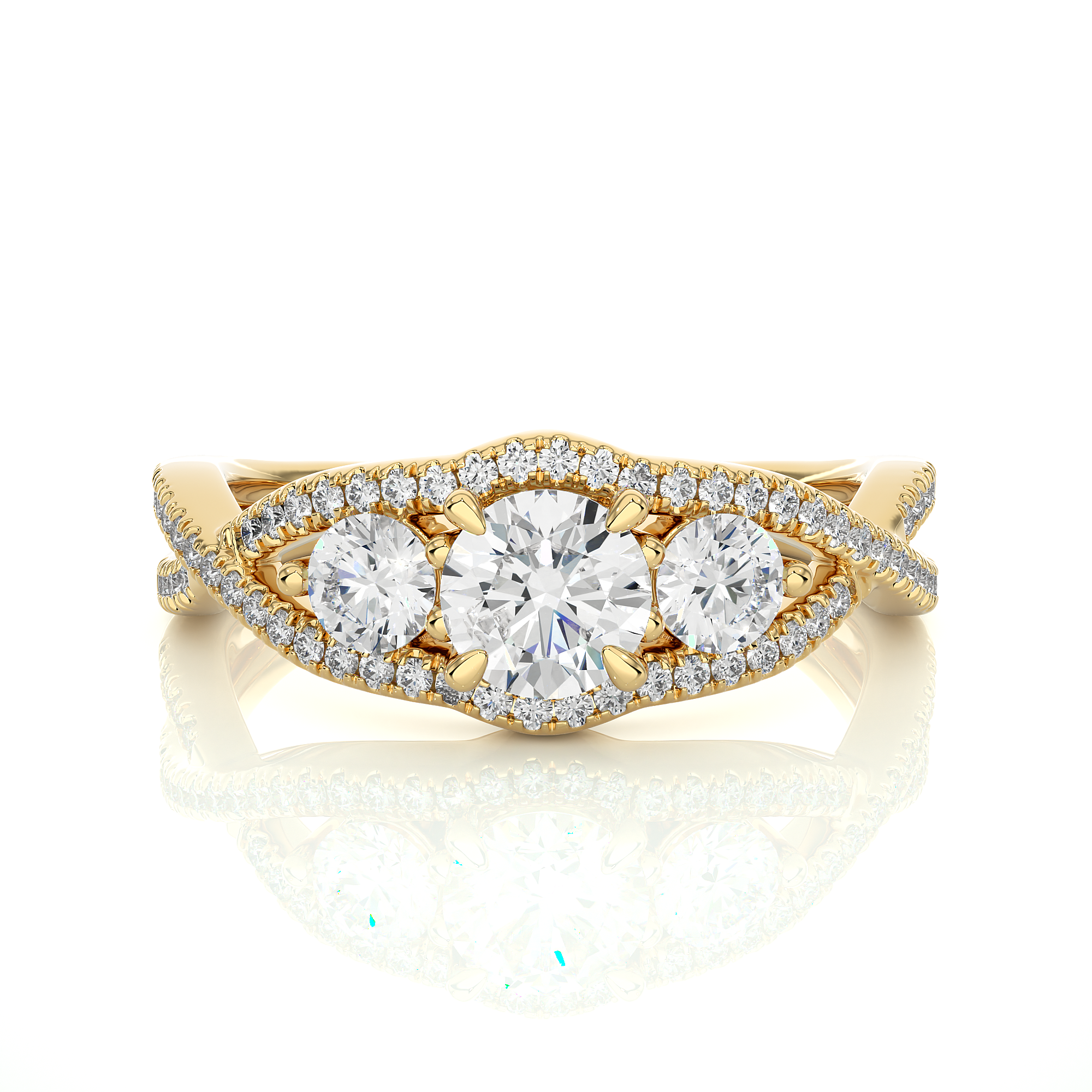1.07 Carat H Color VS1 Clarity Diamond Studded Natural Diamond Ring.